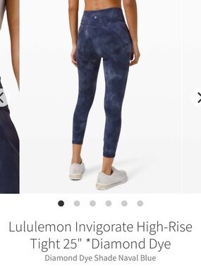 lululemon navy blue high-rise leggings - solid navy